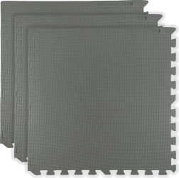 Skummåtte HUMBI 180 × 60 cm, store puslespil, vandtæt, sikker, mørkegrå (3 stk.)