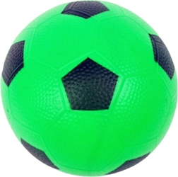 Grøn gummibold 16 cm – fodboldmønster