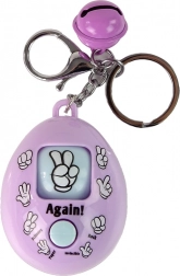 Lilla nøglering med spillet sten, saks, papir