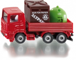 Siku Super lastbil med affaldscontainere