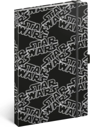 Star Wars notesbog sort linjeret 13 x 21 cm