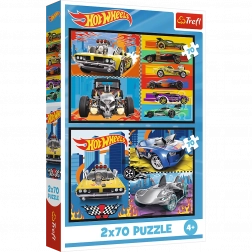 Puslespil 2x70 Biler Hot Wheels