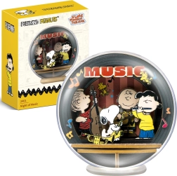 Puremind træ 3D-model SNOOPY PEANUTS i kugle – natkoncert DIY-puslespil