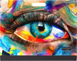 Mappe til tegninger A4 PICASSO Øje med elastik