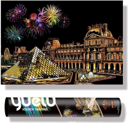 Skrabebillede Louvre 75x52 cm
