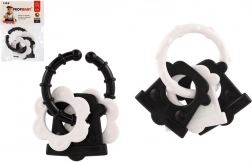 Bideringe til babyer – sort-hvide former, rangle og håndtag