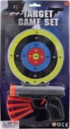 Sugekop-pistol med målskive