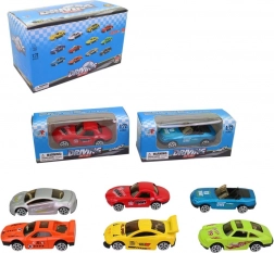 Racerbiler 7 cm med friløbshjul