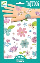 Djeco midlertidige tatoveringer med blomster (2 ark)