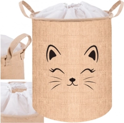 Tekstilkurv til legetøj og vasketøj med låg 35 l KRUZZEL