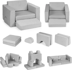 Modulær børnestol 8-i-1 ECOTOYS – Grå