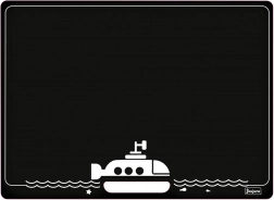 Jeujura dobbeltsidet tavle med ubådsmotiv