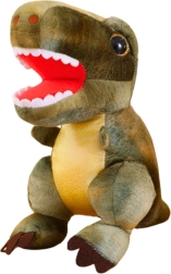 Plys dinosaur med læderlignende tekstur grøn 32 cm