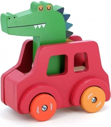 Vilac Træbil med horn Krokodille