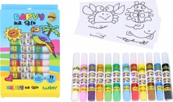 Glitterglasfarver 11+1, 10 ml