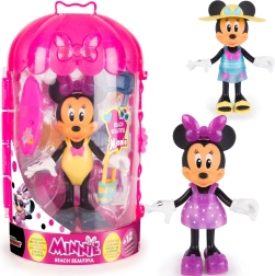 Disney Minnie Mouse strand mini-dukke med skab og tøj