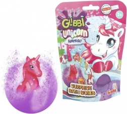 Glibbi enhjørning brusende badebombe med overraskelse