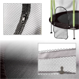 Indendørs og udendørs børnetrampolin med net 140 cm, grøn