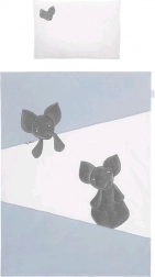 3-delt bomuldssengesæt til tremmeseng BELISIMA Mouse, blå 100×135