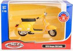 Metalmodel af Vespa 200 Rally 1976 1:18 gul