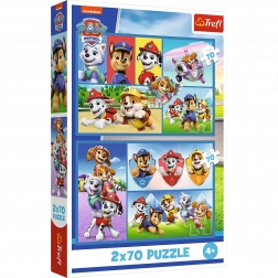 Puslespil Regler Paw Patrol 2i1 2x70 brikker