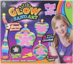 Fremstilling af flasker med lysende sand – kreativt sæt til børn