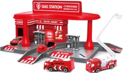 Brandstation med 2 små biler