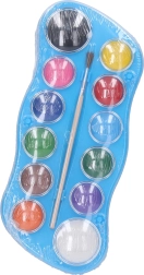 Akvarelfarver - sæt med 12 farver + pensel