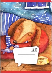 Hæfte A5, 10 ark – linjeret med hjælpelinje