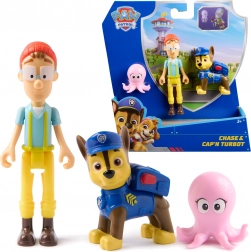 Paw Patrol figurer Chase, kaptajn Turbot og blæksprutten – Adventure Bay sæt