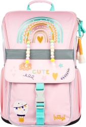 BAAGL skoleaktetaske Zippy Regnbue pink