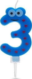 Kagelys med tallet 3