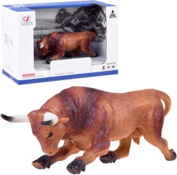 Figur af en brun tyr klar til angreb
