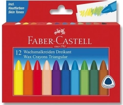 Trekantede voksfarver 12 stk. FABER-CASTELL