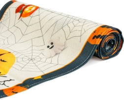 Halloweenløber til bord med motiver 184 × 33 cm