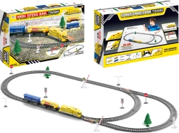 Stor elektrisk togbane skinner vogne lys