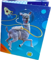 A4 notesboks med lama, der lyser i mørke