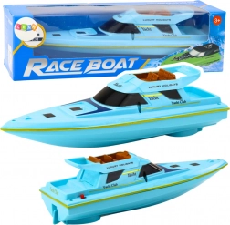 Blå motorbåd på batteri