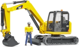 Bruder minigraver CAT med arbejderfigur 1:16