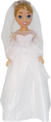 Brud-dukke 80 cm i elegante bryllupskjoler