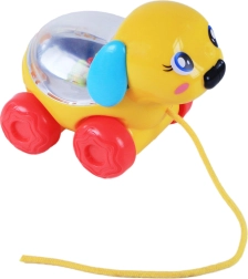 Trækkehund med farvede kugler til de mindste