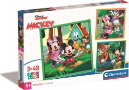Sæt med puslespil 3×48 brikker MICKEY OG VENNERNE – CLEMENTONI