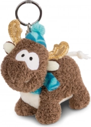 Plys nøglering rensdyr Reny Heart 10 cm