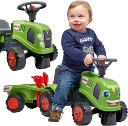 Løbecykel-traktor BABY CLAAS med trailer og tilbehør