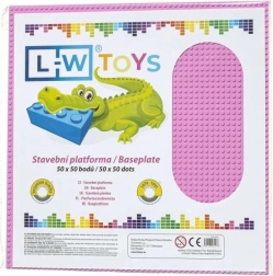 Byggeplade 50 × 50 knopper lyserød