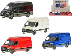 Kinsmart Mercedes‑Benz Sprinter metalmodel 1:48 med åbne døre