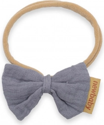 Hårbånd til babyer i musselin New Baby, grå