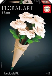 Educa 3D puslespil Floral Art – hvide roser