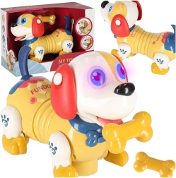 interaktiv hund med magnetisk ben, berøring og lys