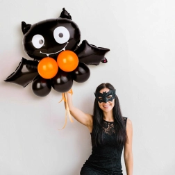 Halloween-ballondekoration med flagermus